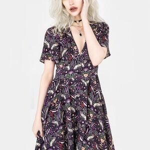 Disturbia 16 Modern Mystic Mini Black and Purple Dress